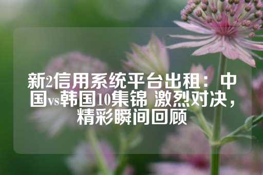 新2信用系统平台出租：中国vs韩国10集锦 激烈对决，精彩瞬间回顾-第1张图片-皇冠信用盘出租